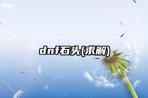 dnf石头_dnf邮寄石头整人方法